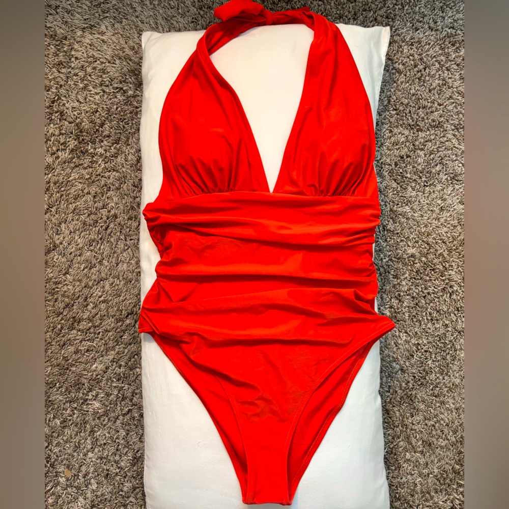 Cupshe 1 piece Orange Bathing suit NWT